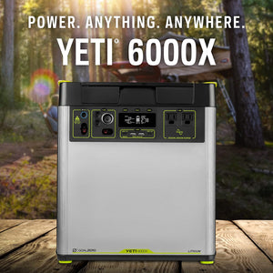 Goal Zero Yeti 6000X Batería de Lithium, energía portátil, estación de energía de emergencia.